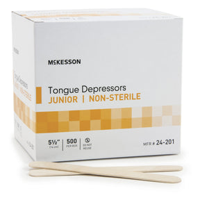 McKesson 5.5" Tongue Depressor – Unwrapped, Case of 5000