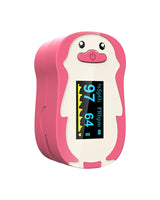 Kids Penguin Fingertip Pulse Oximeter (Pink)