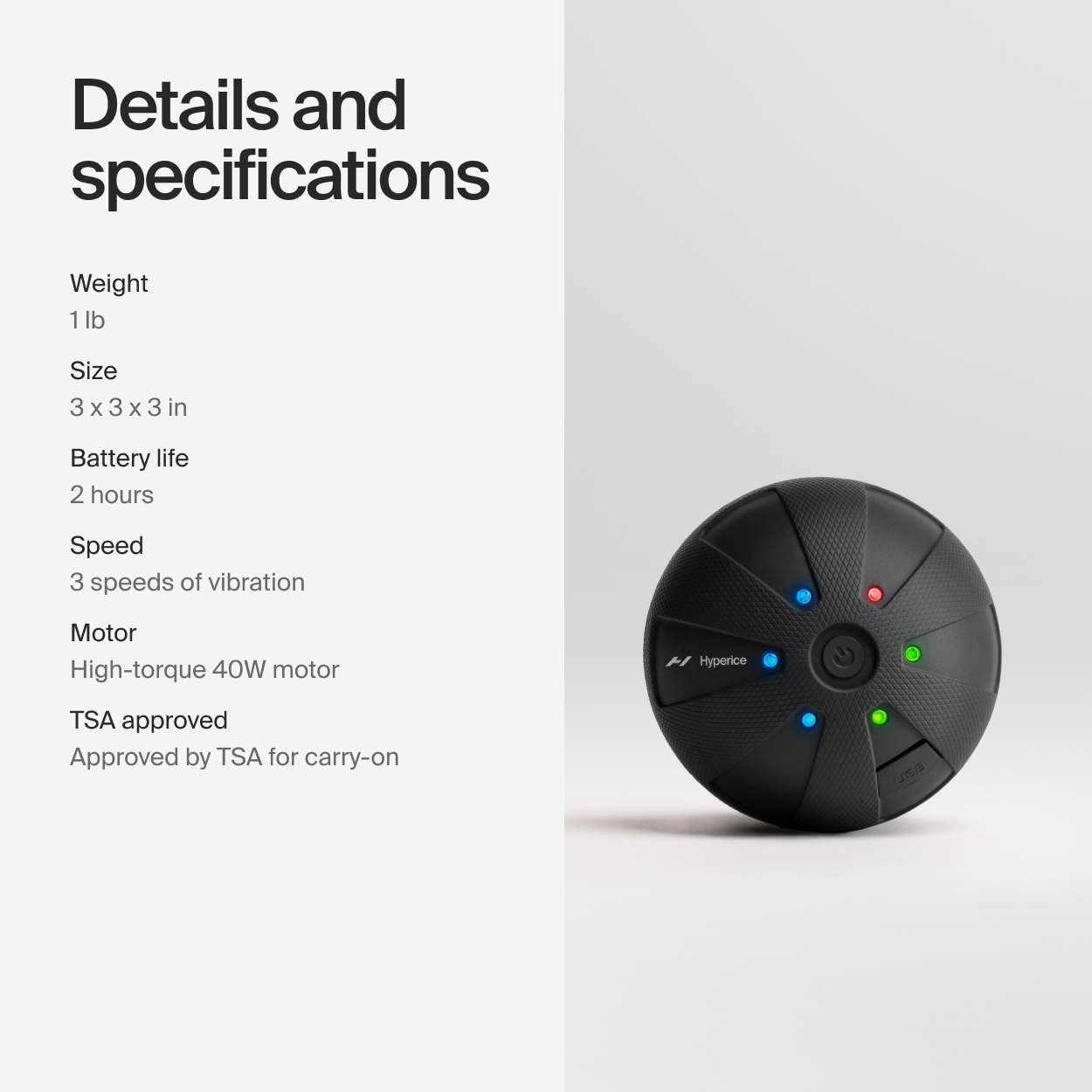 Hyperice Hypersphere Go - Black Hyperice Hypersphere Go - Black