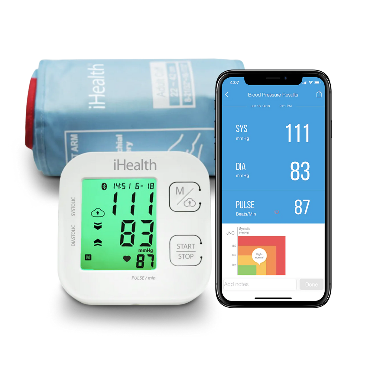 iHealth Track Connected Blood Pressure Monitor XL (Bluetooth) (16.5”-18.9”)