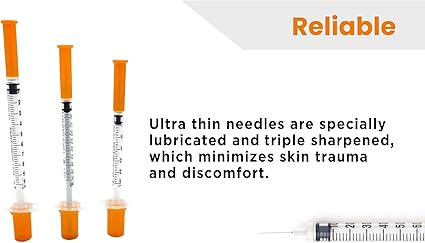 BH Supplies Insulin Syringes U-100 31G 1ml/cc 8mm (100 Count)