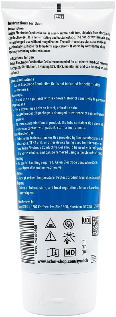 Conductive Electrode Gel for TENS & EMS Pads 8.5oz, Hypoallergenic