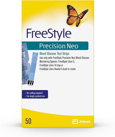 Abbott FreeStyle Precision Neo Blood Glucose Test Strips – 50 Count