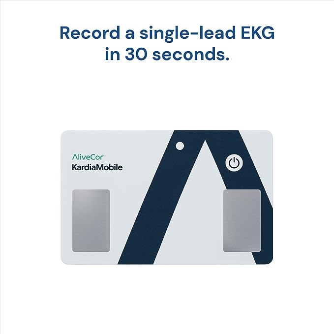 Alivekor - KardiaMobile Card Personal EKG Monitor – Fits in Your Wallet – Detects AFib and Irregular Arrhythmias – Instant Results in 30 Seconds – Easy to Use – Works with Most Smartphones - FSA/HSA Eligible