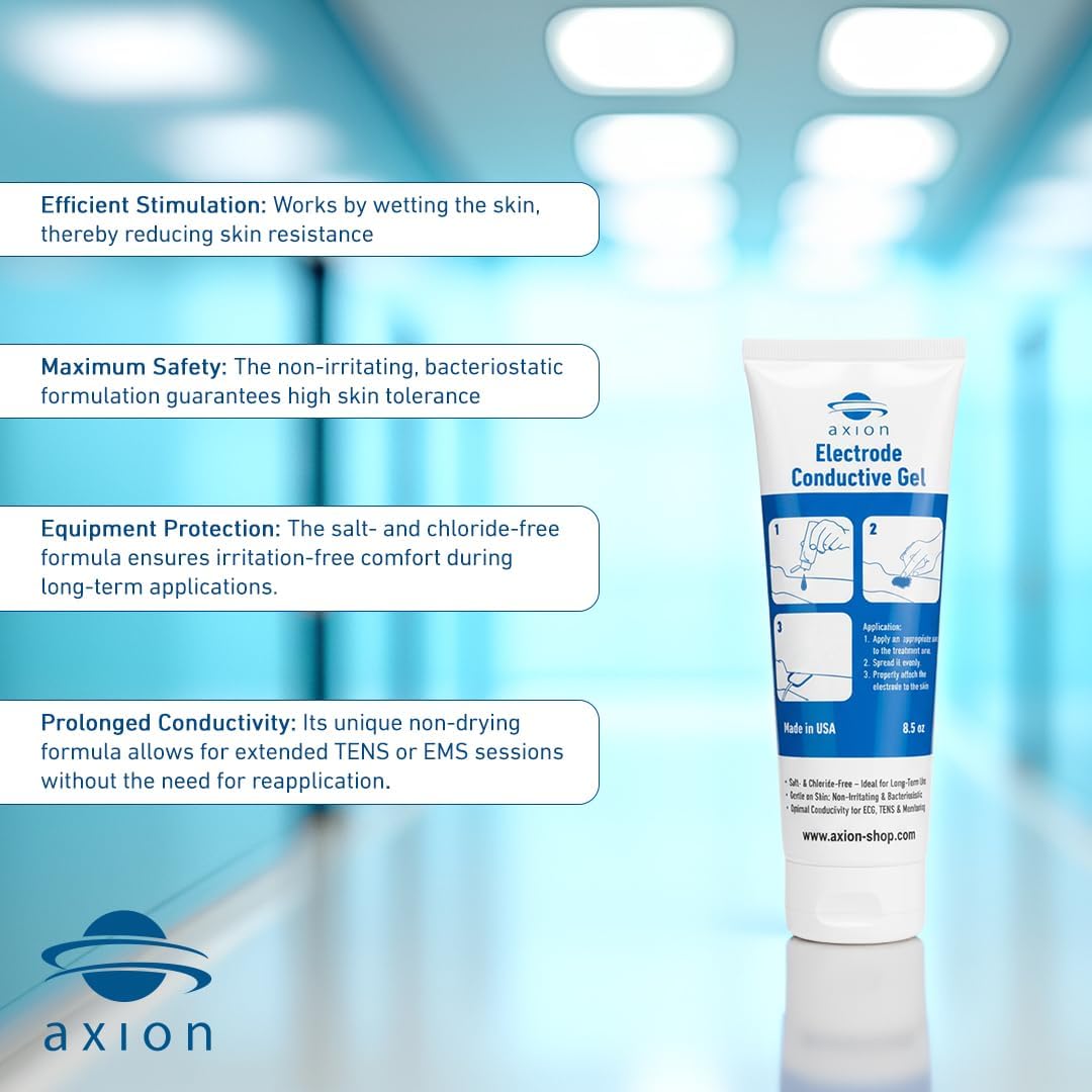 Conductive Electrode Gel for TENS & EMS Pads 8.5oz, Hypoallergenic