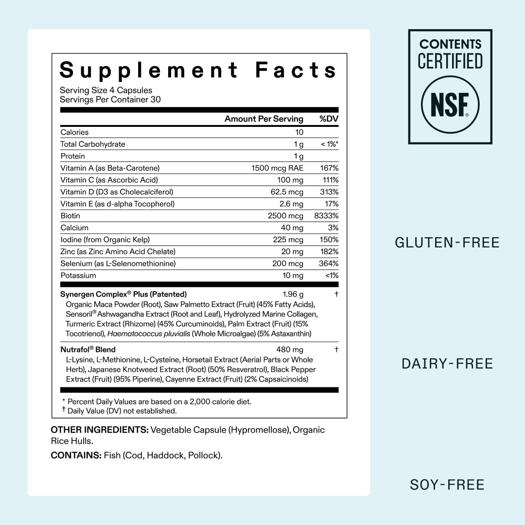 Nutrafol Women’s Balance Hair Growth Supplement – 1 Month Supply
