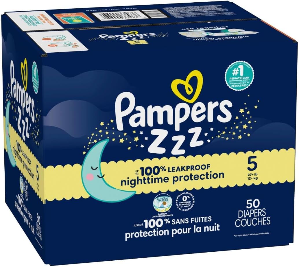 Pampers ZZZ Overnights Size 5 Diapers | Subscribe & Save 5% – The
