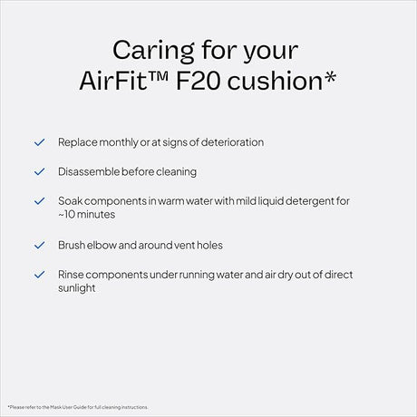 ResMed AirFit F20 Full-Face CPAP Cushion – Multiple Sizes