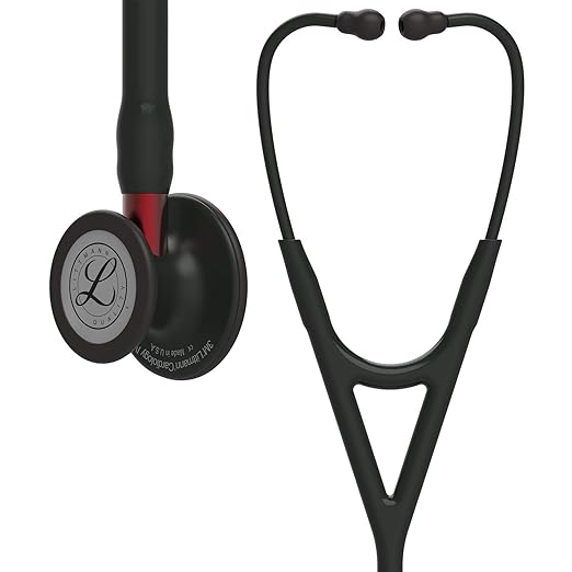 3M Littmann Cardiology IV ブラック Littmann Cardiology IV Stethoscope – Black Finish, Dual-Sided, ICU