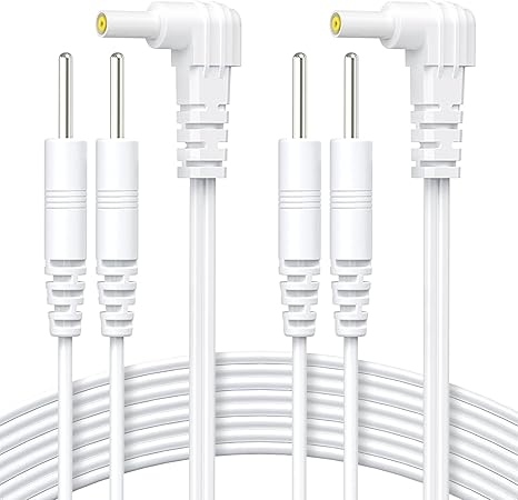 AUVON TENS Lead Wires – 2-Pack Durable Cables with 2mm Pin & 2.35mm Plug