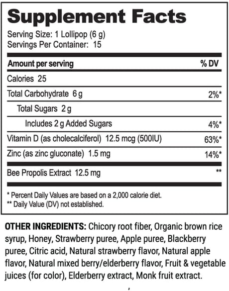 Beekeeper's Naturals Kids Throat Soothing Lollipops – 15ct