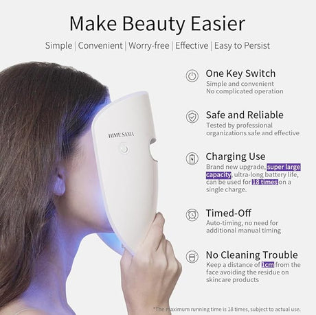Miracle ACE RB-050 LED Face Mask – 8 Color Wireless Skin Care