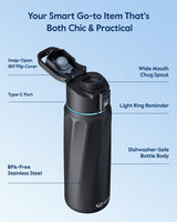 WATERH BOOST Smart Water Bottle Stainless Steel Hydration Tracker 32oz [Bluetooth]