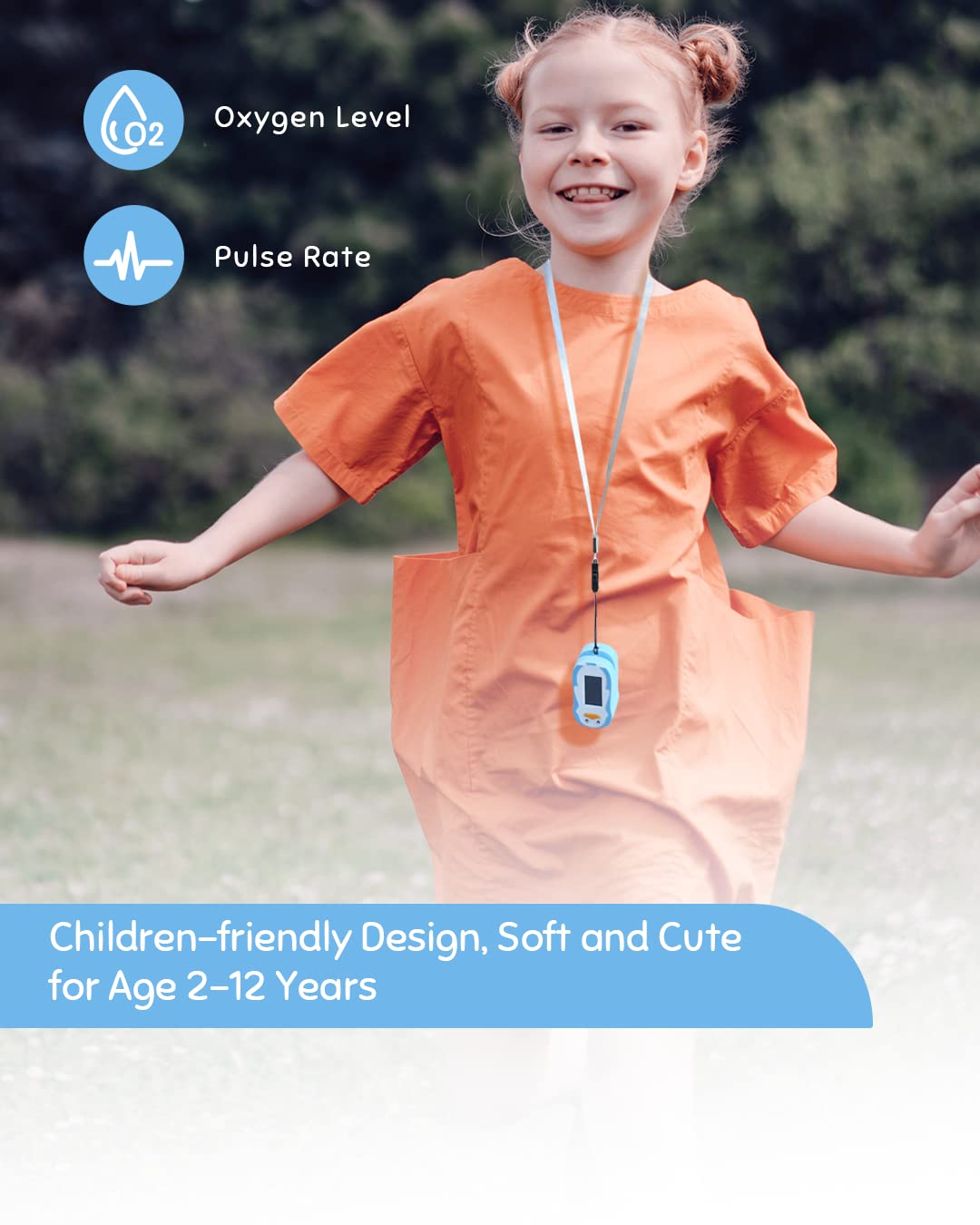 Kids Penguin Fingertip Pulse Oximeter (Blue)