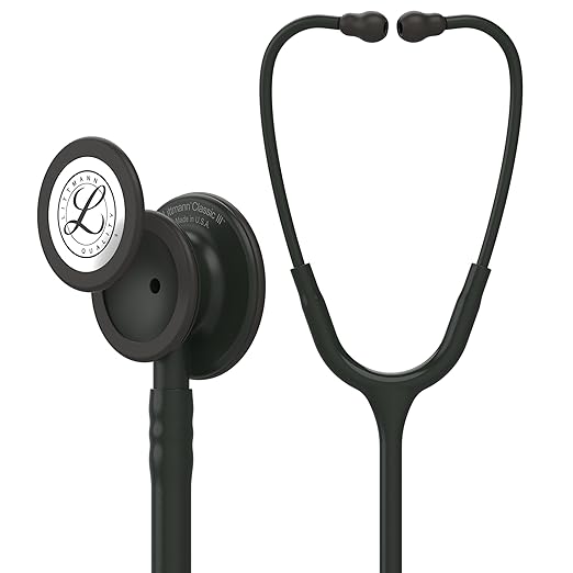 Littmann Classic III 聴診器 27インチ ブラック Littmann Classic III Stethoscope – Matte Black Finish, 27