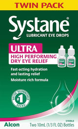 Systane Ultra Lubricant Eye Drops – Twin Pack 10 mL Each