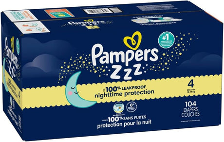 Pampers ZZZ Overnights Size 4 Diapers (22–37 lbs)
