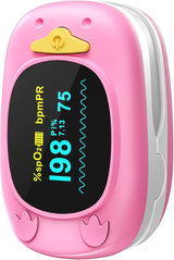 HealthTree Children's Fingertip Pulse Oximeter (Pink)