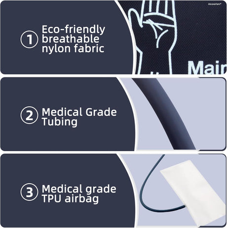 Replacement Blood Pressure Monitor Cuff with Connectors Pediatric to XXXL Sizes