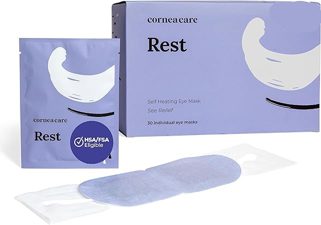 Cornea Care Rest Self Heating Warm Compress for Dry Eyes – 30 Count