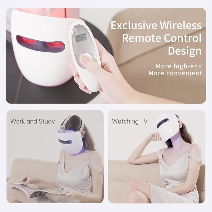 Miracle ACE RB-050 LED Face Mask – 8 Color Wireless Skin Care
