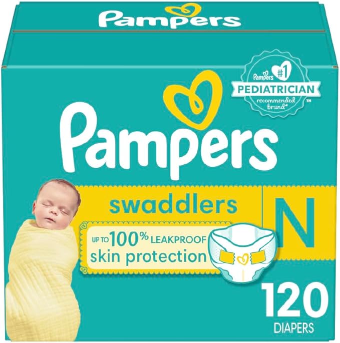 Pampers Swaddlers Newborn Diapers – Size 0 (Newborn)