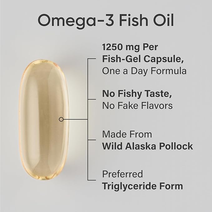 Sports Research Omega-3 Fish Oil Mini-Softgels – Wild-Caught Alaskan Pollock