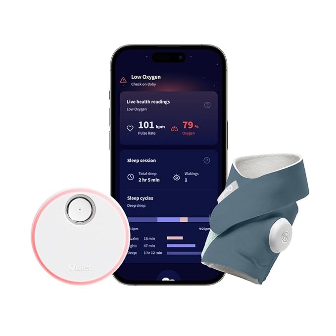 Owlet Dream Sock – Smart FDA-Cleared Baby Monitor (Multiple Color Options)