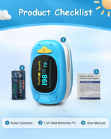 HealthTree Children’s Fingertip Pulse Oximeter (Blue)