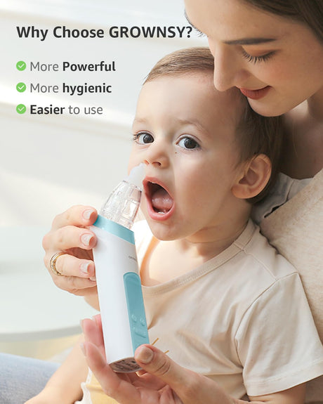 GROWNSY Baby Nasal Aspirator – Electric & Rechargeable