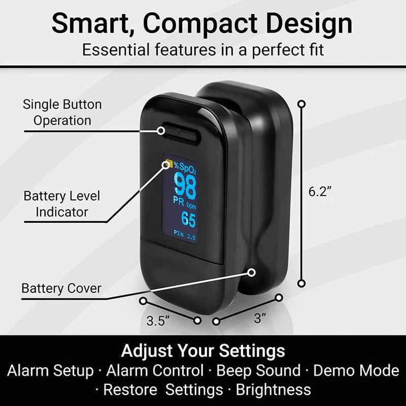 Vive Smart Pulse Oximeter – Bluetooth Compatible