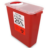 Oakridge Products Large Sharps Container 3 Gallon Biohazard Disposal