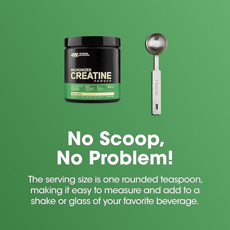 Optimum Nutrition Creatine Monohydrate – Unflavored, Micronized Powder