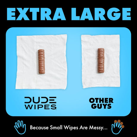 DUDE Wipes – Extra Large Flushable Wipes (6-Pack, 288 Wipes)