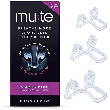 Mute Nasal Dilator Snoring Solution – Starter Pack (Small, Medium, Large)