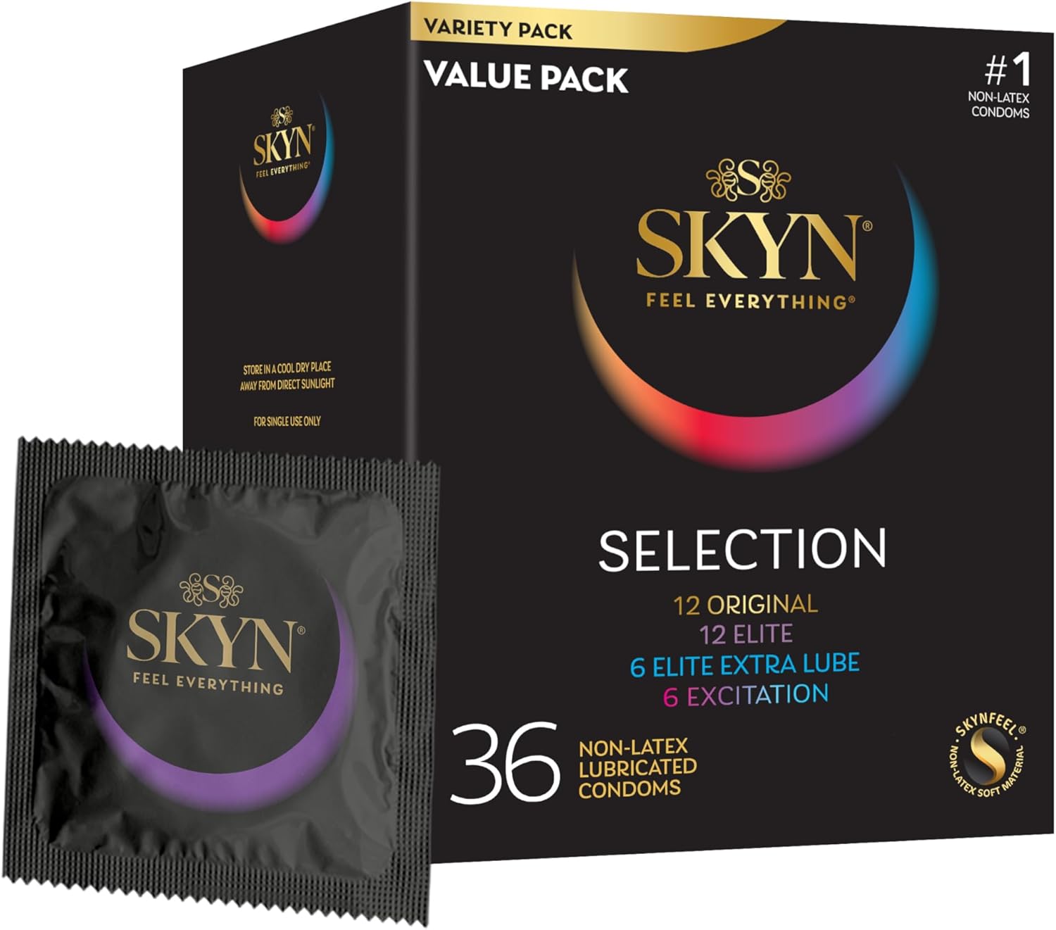 SKYN Selection Non-Latex Condom Variety Pack | Regular Fit The Digital Health Store SKYN Selection Non-Latex Condom Variety Pack | Regular Fit The Digital Health Store