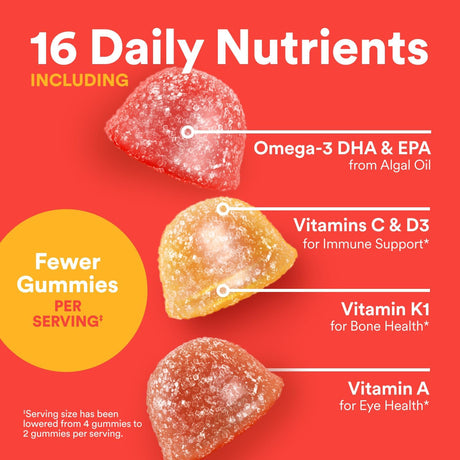 SmartyPants Kids Multivitamin + Omegas Gummies – 60 Count