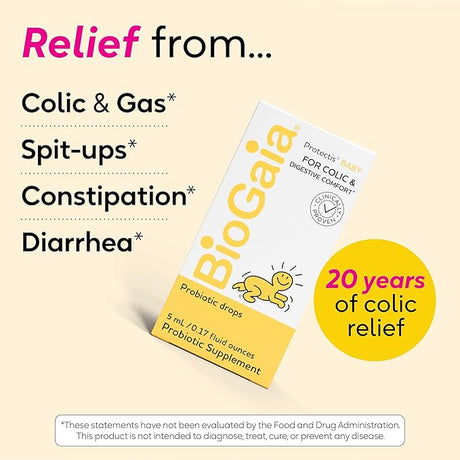 BioGaia Protectis Baby Probiotic Drops – Colic & Gas Relief, 5mL