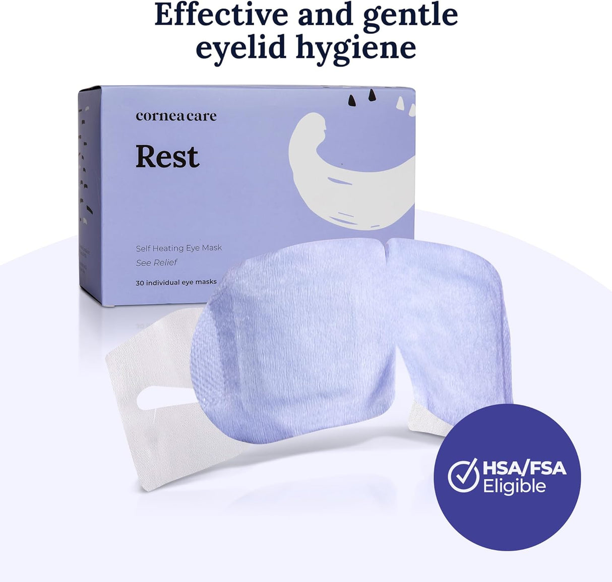 Cornea Care Rest Self Heating Warm Compress for Dry Eyes – 30 Count