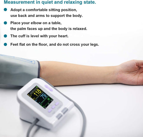 CONTEC 08A Upper Arm Blood Pressure Monitor with 3 Cuffs