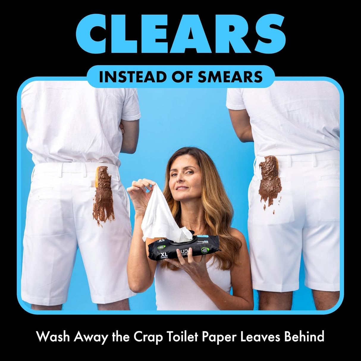 DUDE Wipes – Extra Large Flushable Wipes (6-Pack, 288 Wipes)