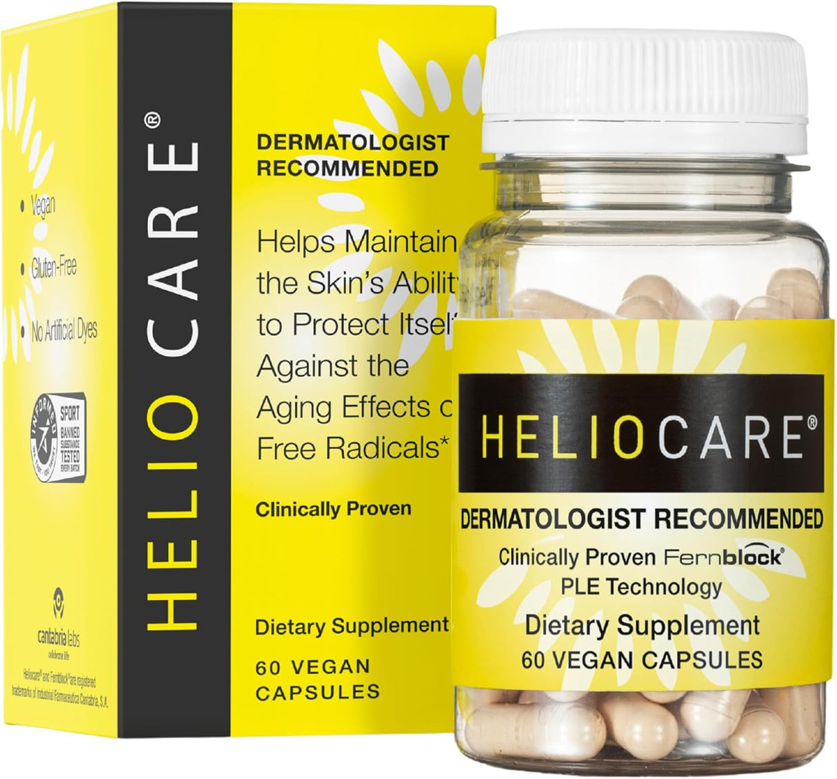Heliocare daily skin supplement 60 veggie capsules