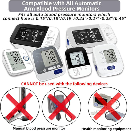 Replacement Blood Pressure Monitor Cuff with Connectors Pediatric to XXXL Sizes