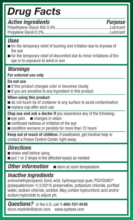 Systane Ultra Lubricant Eye Drops – Twin Pack 10 mL Each