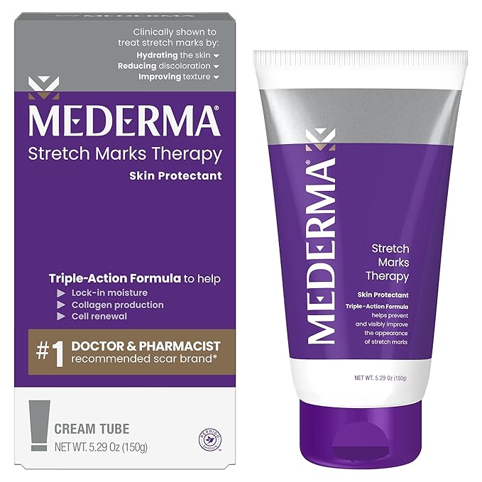Mederma Stretch Marks Therapy 5.29 oz – Prevents and Reduces Stretch Marks, Safe for Pregnancy