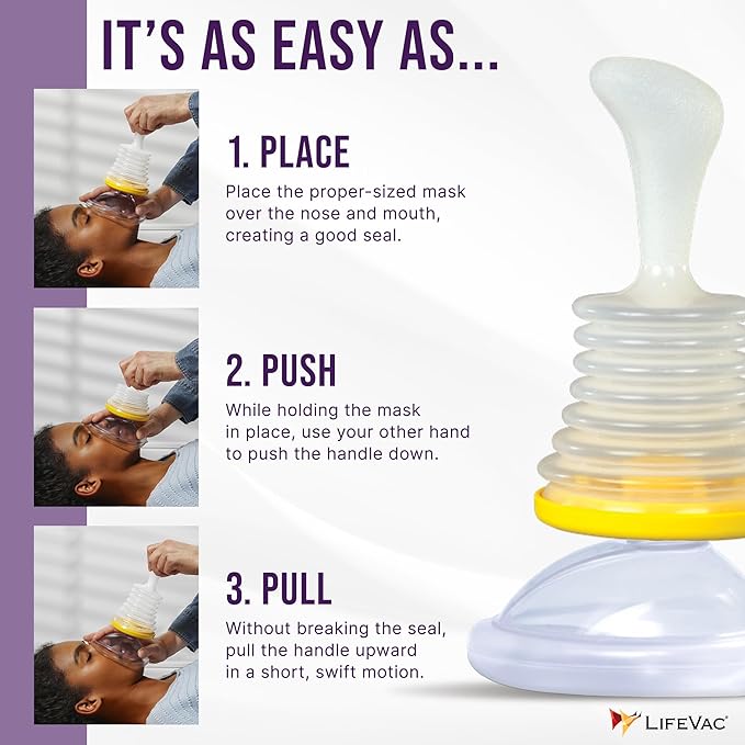 LifeVac Yellow Travel Kit – Portable Airway Suction Device