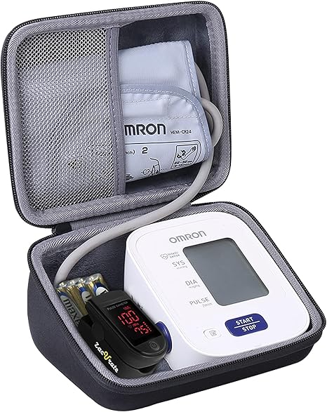 Hard Travel Case for Omron Upper Arm Blood Pressure Monitors – BP7150, BP710N, HEM-7120 Series
