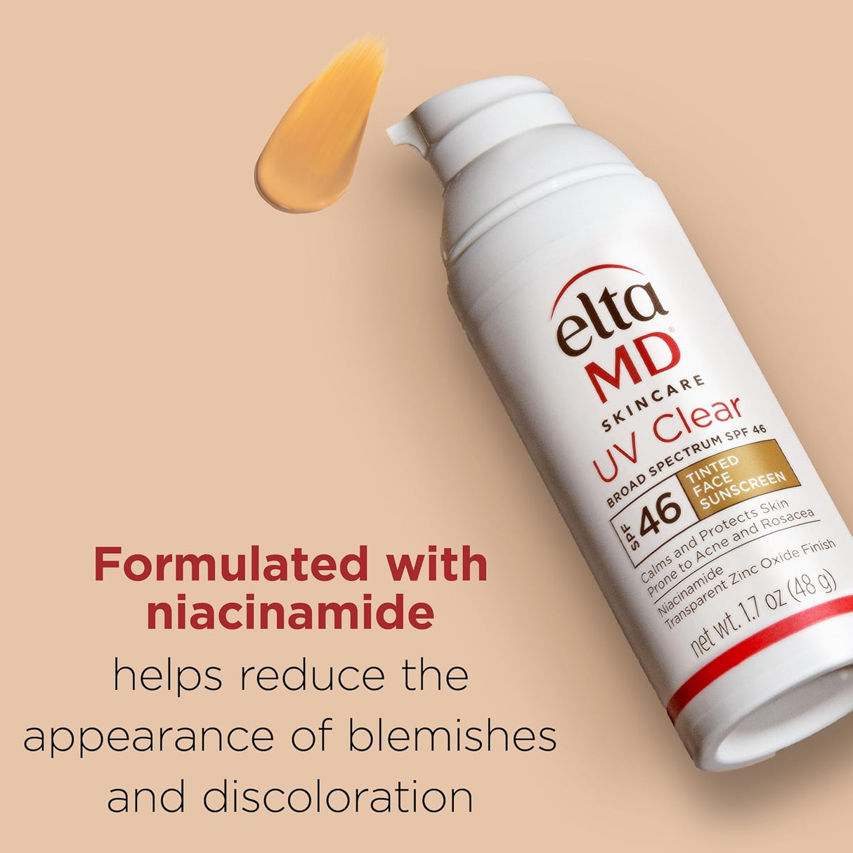 EltaMD UV Clear Tinted Face Sunscreen SPF 46 – Broad-Spectrum, Oil-Free (Tinted)