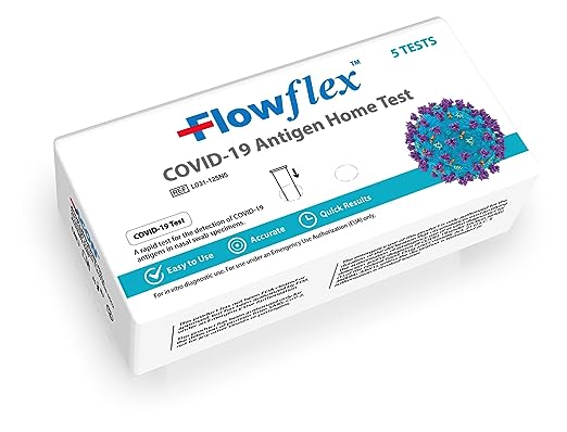 Flowflex COVID-19 Antigen Home Test, 1 Pack, 5 Tests Total