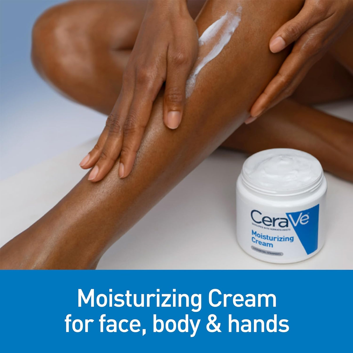 CeraVe Moisturizing Cream 19 oz – Daily Hydration for Face and Body with Hyaluronic Acid and Ceramides